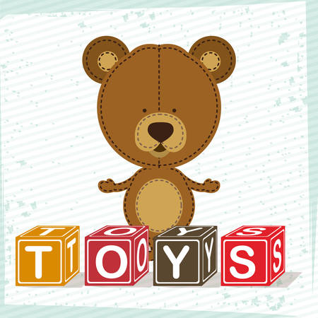 Toys design over striped background, vector illustrationのイラスト素材