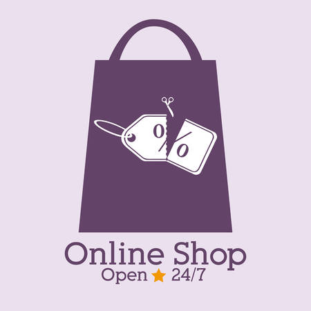Shopping online design over white background, vector illustrationのイラスト素材
