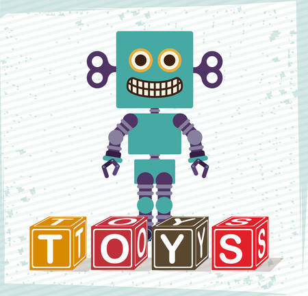 Toys design over striped background, vector illustrationのイラスト素材