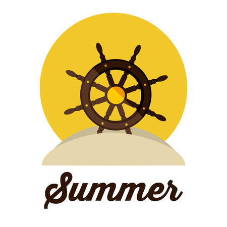 Summer design over white background, vector illustrationのイラスト素材