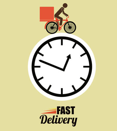 Delivery design over brown background, vector illustrationのイラスト素材