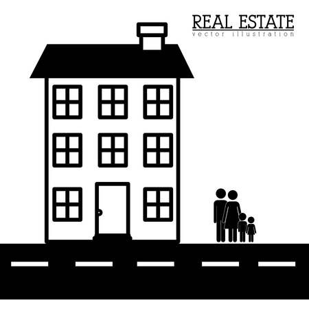 Real Estate design over white background, vector illustrationのイラスト素材
