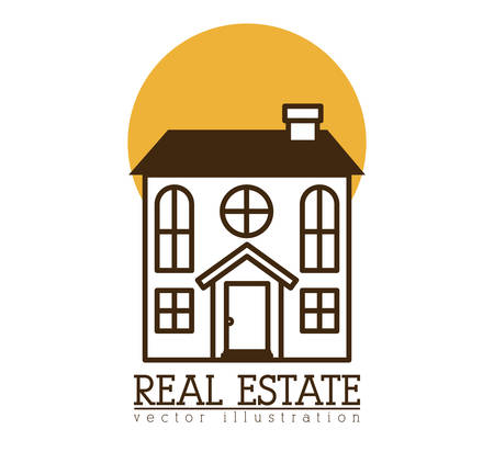 Real Estate design over white background, vector illustrationのイラスト素材