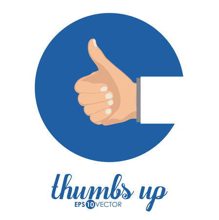 Human Hand design over white background, vector illustrationのイラスト素材