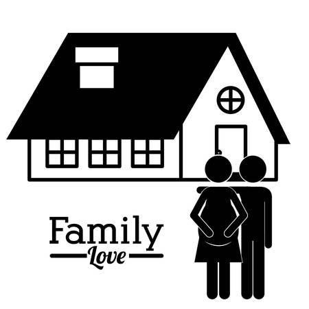 Family design over white background, vector illustrationのイラスト素材