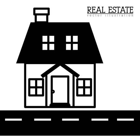 Real Estate design over white background, vector illustrationのイラスト素材