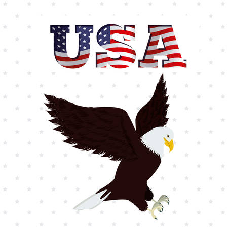 Independence day design over white background, vector illustrationのイラスト素材