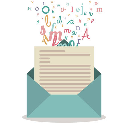 Letter design over white background, vector illustrationのイラスト素材