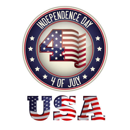 Independence day design over white background, vector illustrationのイラスト素材