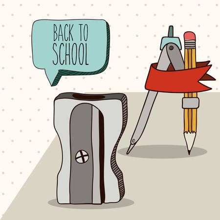 Back to school design over white background, vector illustrationのイラスト素材