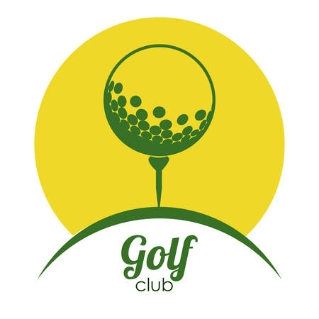 Golf design over white background, vector illustrationのイラスト素材