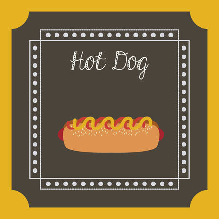 Menu design over yellow background, vector illustrationのイラスト素材