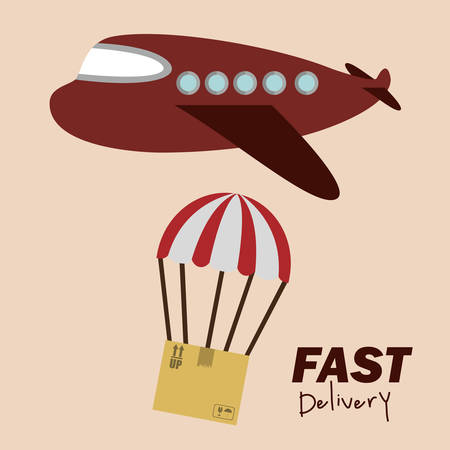 Delivery design over pastel background, vector illustrationのイラスト素材