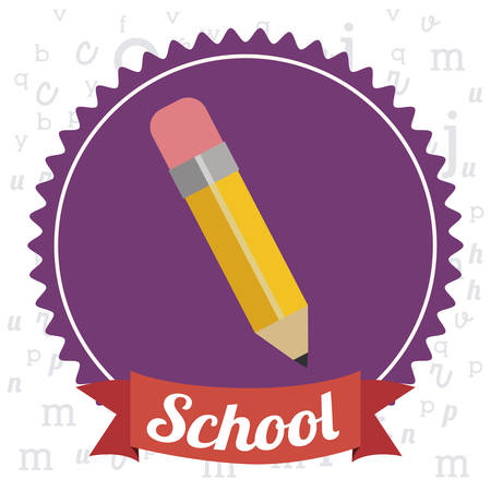 School design over white background, vector illustrationのイラスト素材