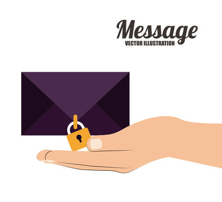 Letter design over white background, vector illustrationのイラスト素材