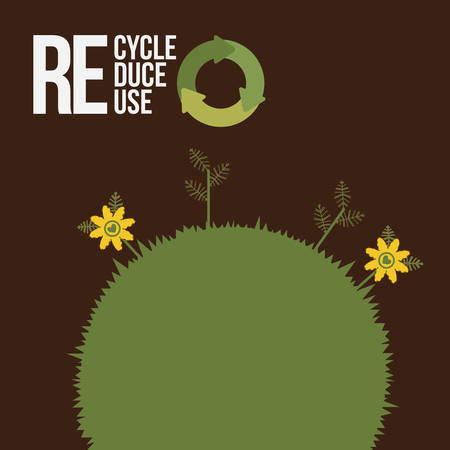 Think green design over brown background, vector illustrationのイラスト素材