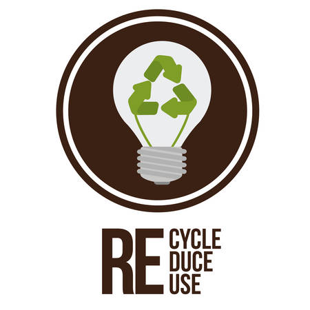 Think green design over white background, vector illustrationのイラスト素材