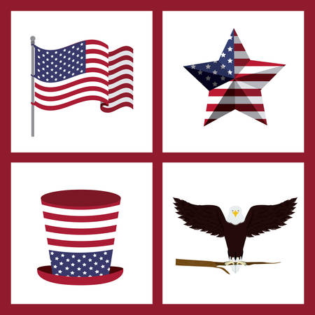 USA design over white background, vector illustrationのイラスト素材