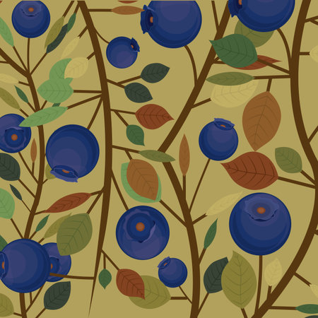 Blueberry design over blueberrys background, vector illustrationのイラスト素材