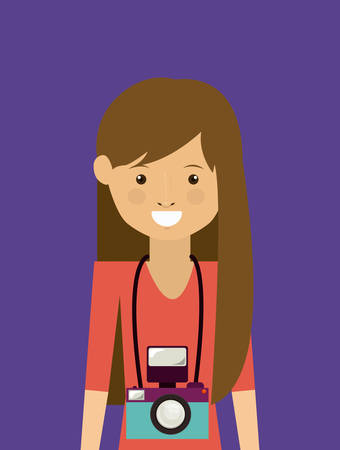 hipster design over purple background, vector illustrationのイラスト素材