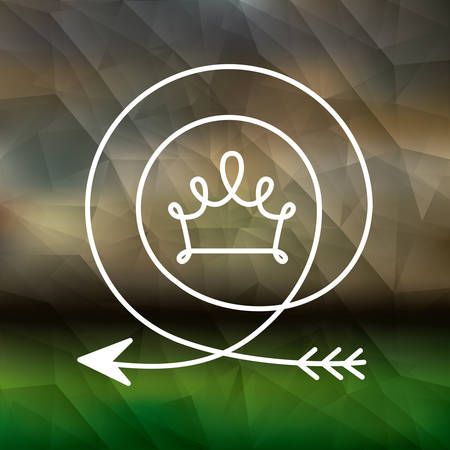Hipster style design over crumpled background, vector illustratationのイラスト素材