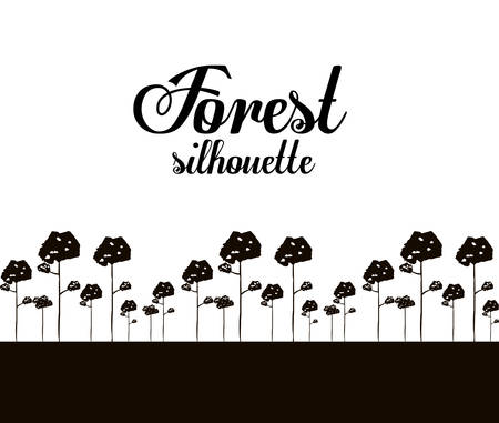 Forest design over white background, vector illustrationのイラスト素材