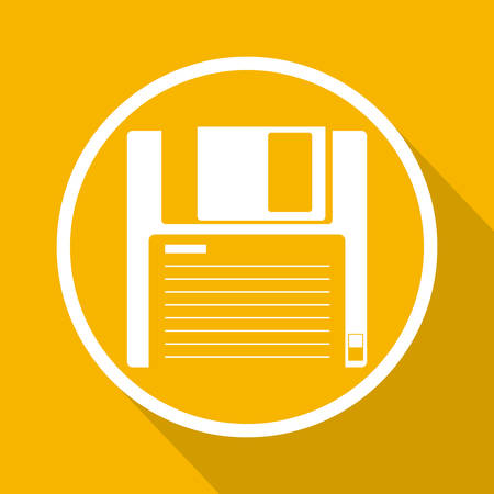 Icon design over yellow background, vector illustrationのイラスト素材