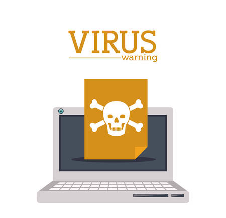 virus and security system design over white background, vector illustrationのイラスト素材
