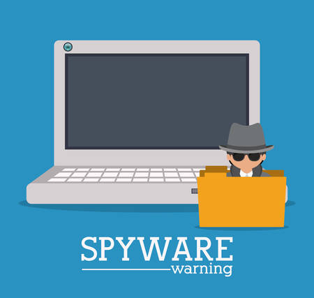 virus and security system design over blue background, vector illustrationのイラスト素材