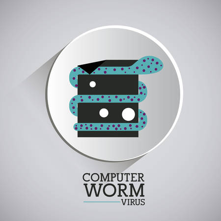 virus and security system design over grey background, vector illustrationのイラスト素材