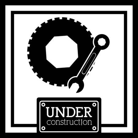 Under construction design over white background, vector illustrationのイラスト素材