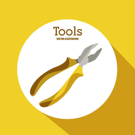 Tools design over yellow background, vector illustrationのイラスト素材