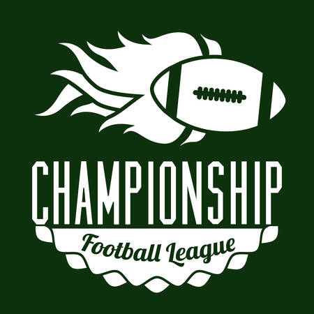 Football design over green background, vector illustrationのイラスト素材