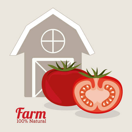 Farm design over white background, vector illustrationのイラスト素材