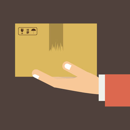 Delivery design over grey background, vector illustrationのイラスト素材