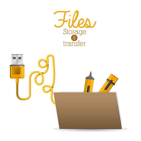 Office supplies design over white background, vector illustrationのイラスト素材