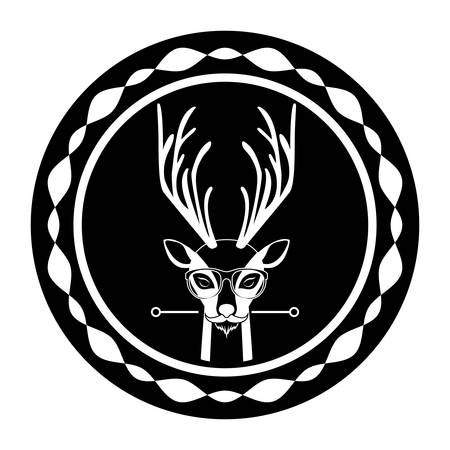 Hipster style design on animals, vector illustrationのイラスト素材