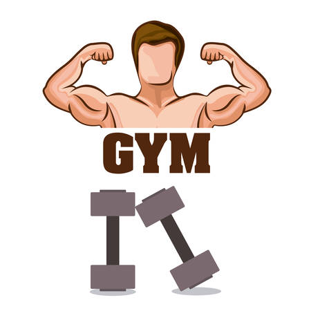 Gym digital design, vector illustration eps 10のイラスト素材