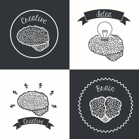Brain digital design, vector illustration eps 10のイラスト素材