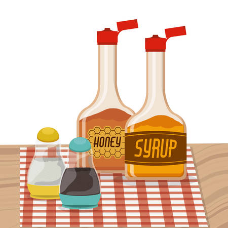 Breakfast digital design, vector illustrationのイラスト素材