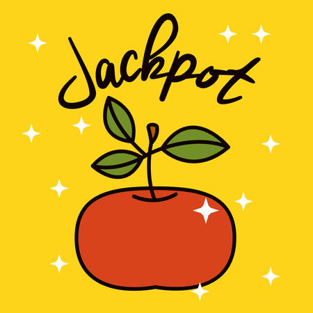 Jackpot digital design, vector illustrationのイラスト素材