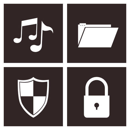 Protection digital design, vector illustration eps 10のイラスト素材