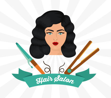 Hair Salon digital design, vector illustration eps 10のイラスト素材