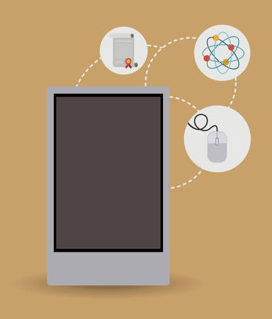 e-learning digital design, vector illustration のイラスト素材