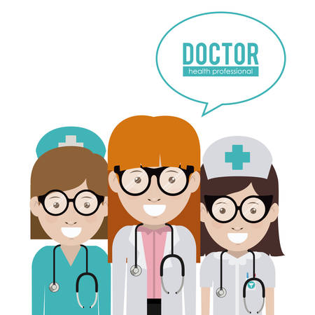 Doctor digital design, vector illustration のイラスト素材