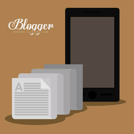 Blogger digital design, vector illustration eps 10のイラスト素材