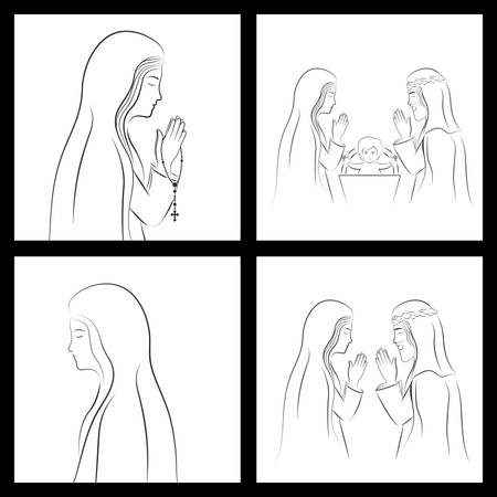 Holy Family digital design, vector illustration eps 10のイラスト素材