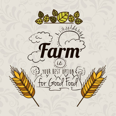 Farm Food digital design, vector illustration eps 10のイラスト素材