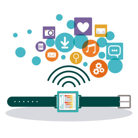 Wearable technology digital design, vector illustration eps 10のイラスト素材