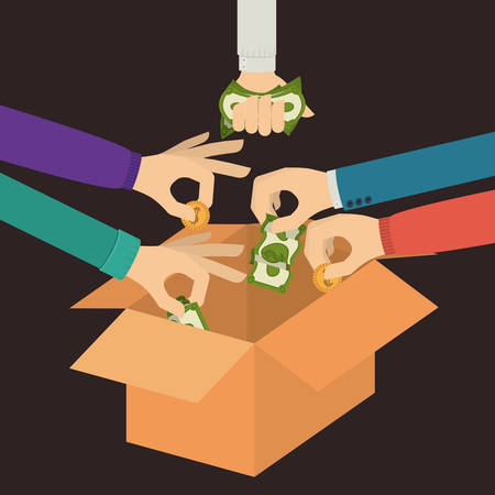 Funding digital design, vector illustration eps 10のイラスト素材